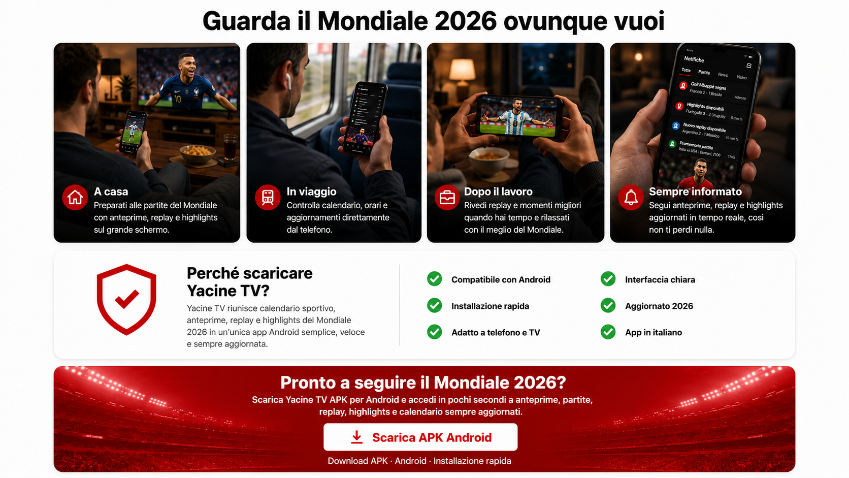 Regardez la Coupe du Monde 2026 où vous voulez - situations, confiance et téléchargement